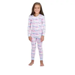 Sleep On It Girls Super Soft 2-Piece Snug Fit Pajama Set - Camo