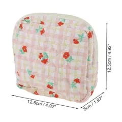 Unique Bargains Lady Portable Square Lipstick Bag Pink 1 Pc