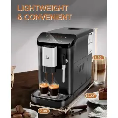 20 Bar Fully Automatic Espresso Machine 1350W Coffee Maker With Grinder & Touch Display & Steam Wand