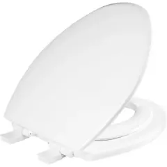 Mayfair by Bemis NextStep2 Never Loosens Elongated  Wood Children's Potty Training Toilet Seat with Easy Clean and Slow Close Hinge - White