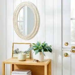 20" x 28" Light Woven Oval Mirror - Threshold&trade; designed with Studio McGee