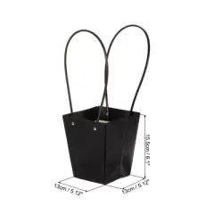 Unique Bargains Flower Bouquet Packaging Bag Trapezoid Paper Gift Bag for Party Favor