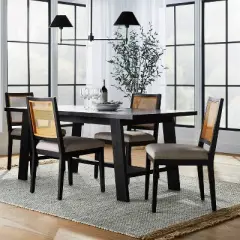 Oak Park Cane Dining Chair Black - Threshold&trade; designed with Studio McGee