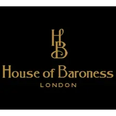 Men's Cruella House of Baroness London Logo Gold  T-Shirt - Black - 4X Big Tall