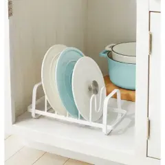 Wire Storage Lid Organizer White - Brightroom&trade;: Kitchen Cabinet Organizer, Iron Pot & Pan Rack, 13.5" Depth