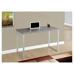 Contemporary Silver Metal Computer Desk - EveryRoom