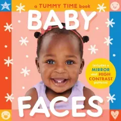 Baby Faces (a Tummy Time, High Contrast, Accordian Board Book with Mirror for Infants) - (Tummy Time Tales) by  Little Bee Books