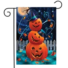 Briarwood Lane Garden Flag 12x18 For Outdoor Halloween Pumpkin Stack For Halloween Garden Flag Flags For Outside