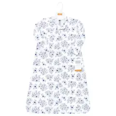 Hudson Baby Infant Girl Long Sleeve Cotton Jersey Sleeping Bag, Sack, Blanket, Blue Toile