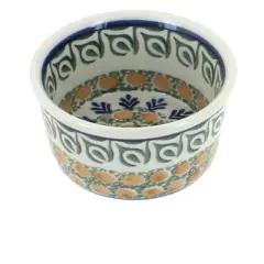 Blue Rose Polish Pottery 409 Ceramika Artystyczna Small Deep Ramekin
