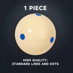 GSE Pro-Cup Training Cue Ball, 2.25" Regulation Size Billiard Practice Cue Ball with 6 Dots