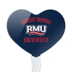 Robert Morris University Colonials Logo Heart Love Cupcake Picks Toppers Decoration Set of 6