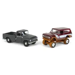 Johnny Lightning 1/64 Limited Edition International Harvester 2 Pack, 1965 Model 1200 and 1979 Scout Muddy Version JLCP7353