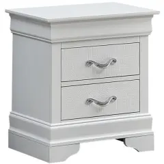 Passion Furniture Lorana 2-Drawer Nightstand (24 in. H x 16 in. W x 21 in. D)