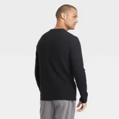 Men's Long Sleeve Textured Henley Shirt - Goodfellow & Co&trade;