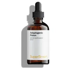 SuperSmart Adaptogenic Potion - 10-in-1 Complex - Herbs & Mushrooms Extract - with Astragalus, Reishi, Cordyceps | Non-GMO & Gluten Free - 120 ml