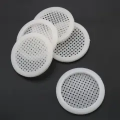 Unique Bargains Plastic Durable Breathable Hole Design Soffit Vent 2.3 Inch White 5 Pcs