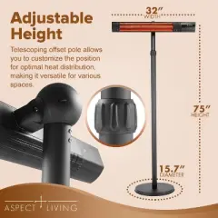 Aspect Living Pole Mounted Electric Patio Heater