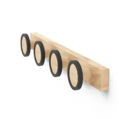 Umbra Hub Rail 4 Hook Black/Natural