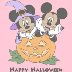 Girl's Disney Halloween Vampire Mickey & Minnie T-Shirt