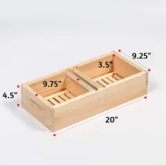 Lehman's Beekeeping Top Feeder, with Floats, for 5 Frame Nuc Beehive, Assembled Pine Wood, Amish Made