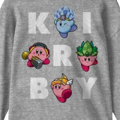 Kirby Different Abilities Crazy Letters Youth Heather Gray Crew Neck Sweatshirt