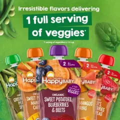 HappyBaby Squash Mango Papaya Baby Meal - 4oz