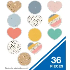 Carson Dellosa Education Jumbo Hearts & Dots Cutouts (12 cut -outs)