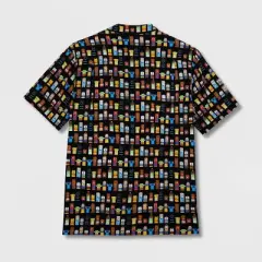 Men's Disney 100 Unified Characters Woven Button-Up Shirt - Black - Disney Store