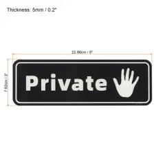 Unique Bargains Acrylic Self-Adhesive Office Business Private Door Sign
