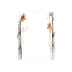 Great Papers! Fall Birch Holiday Letterhead Multicolor 80/Pack (2020130)