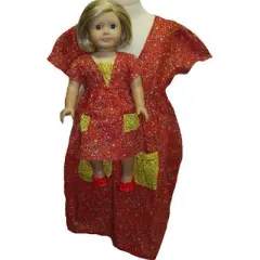 Doll Clothes Superstore Matching Girl and Doll Red Dress Size 6