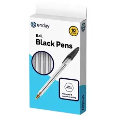 Stick Ballpoint Pens &ndash; 12 Pack Roller Ball Medium Point Pens with Cap and Comfortable Grip for Smooth Writing &ndash; Ideal for Office, School & Home Use