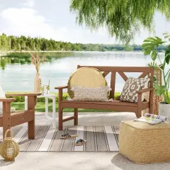 5' x 7' Woven Stripe Outdoor Rug Khaki/Ivory - Threshold&trade;