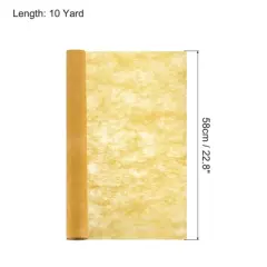 Unique Bargains Flower Wrapping Paper 30ft Floral Bouquet Waterproof Packaging Cotton for Wedding Party Yellow