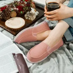RockDove Women's Two-Tone Hoodback Slipper with Removable Insole