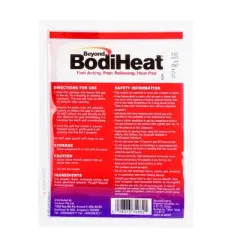 Beyond BodiHeat Pain Relieving Heat Pads 4" x 5", 4 Ct