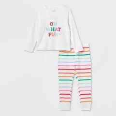 Toddler Striped Oh What Fun Matching Family Thermal Pajama Set - Wondershop&trade;