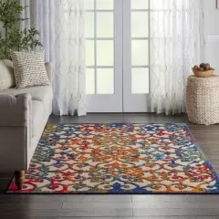 Nourison Aloha Contemporary Scroll Outdoor Rug