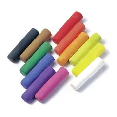 Prang Freart Colored Paper Chalk Large Round Tapered Sticks 1 x 4" 12 15360