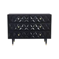 6 Drawer Geo Textured Dresser - Linon