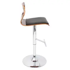 Set of 2 Folia Adjustable Barstools Brown/Black - LumiSource