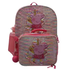 Peppa Pig Girls Toddler 4 Piece Backpack Set for Preschool & Kindergarten