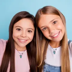 Disney Girls Lilo & Stitch Best Friends Necklace Set of 2 with BFF Charm, 18"