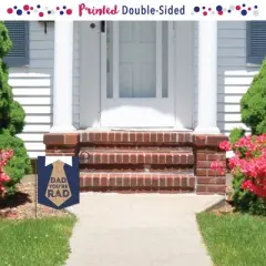 Big Dot of Happiness My Dad is Rad - Outdoor Home Decorations - Double-Sided Father's Day Party Garden Flag - 12 x 15.25 inches