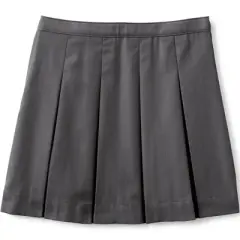 Lands' End Lands' End School Uniform Girls Poly-Cotton Box Pleat Skirt Top of Knee