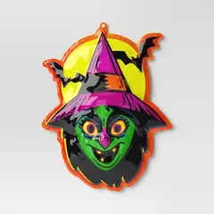 29"x22" Halloween Witch Vac Form Sign Unframed Wall Art - Hyde and EEK! Boutique&trade;