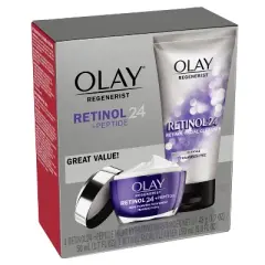 Olay Regenerist Retinol 24 + Peptide Face Wash and  Moisturizer - Duo Pack - 5 fl oz/1.7oz