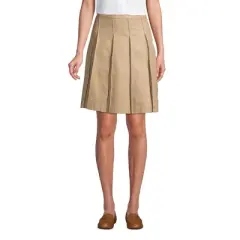Lands' End Lands' End School Uniform Women's Solid Box Pleat Skirt Top of Knee