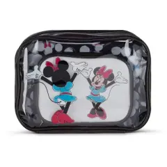 Minnie Mouse 3 Piece Cosmetic Case Set - Black
